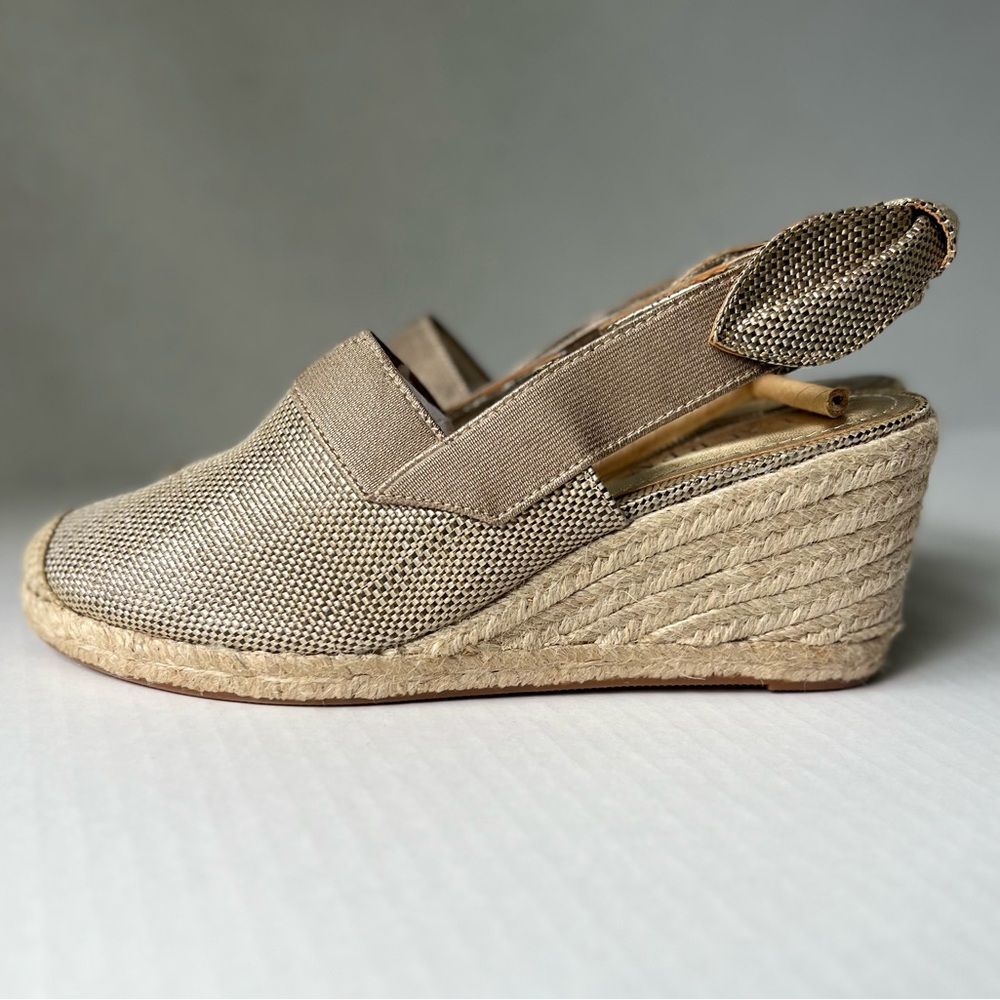 Ralph Lauren Tan Platform Wedge Shoes